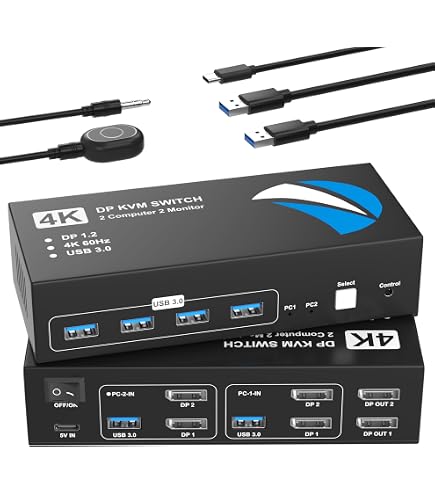 Amazon.co.jp: 【4PC KVMスイッチ】8K KVMスイッチ 4ポート、4台の