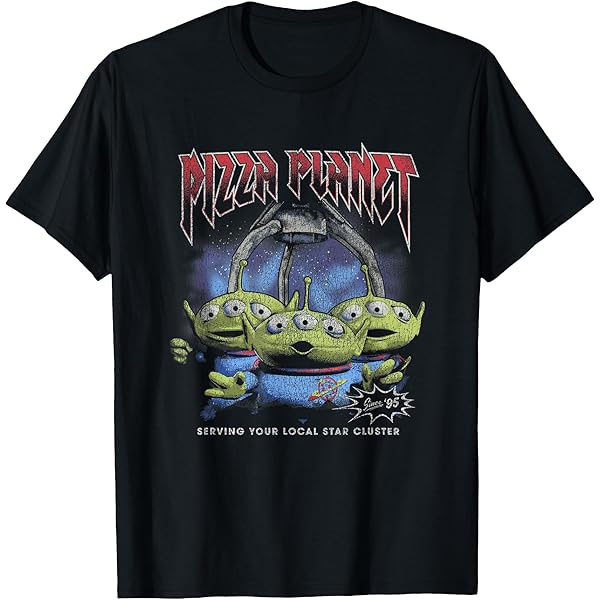 Disney　リンガーTシャツ　トイストーリー　Pizza Planet　宇宙 Disney リンガーTシャツ トイストーリー Pizza Planet 宇宙