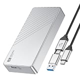 SAN ZANG M.2 NVMe SSD 外付けケース USB4/Thunderbolt 4 40Gbps対応 ファンレス静音設計 高放熱アルミ合金筐体 2230-2280全サイズ対応（シルバー）