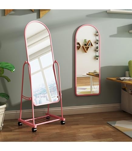 Amazon.co.jp: パイプスタンドミラー(キャスター付)(ホワイト/白) 幅