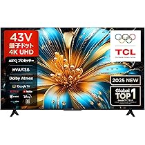 Amazon | 【Amazon.co.jp限定】TCL 43V型 テレビ 4K 量子ドット