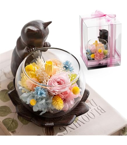 Amazon.co.jp: Ruplan プリザーブドフラワー 『minette ミネット 猫