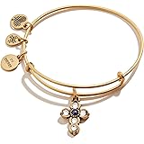 Alex and Ani Path of Symbols Expandable Bangle for Women, Pearl Infusion Festive Charm, Rafaelian Gold Finish, 2 to 3.5 in
