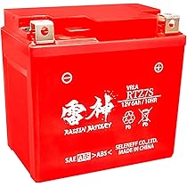 Amazon | RAIJIN BATTERY YTZ7S 互換 バイクバッテリー 12V 6Ah 雷神