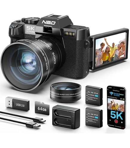 Amazon | NBD 8K 6400万画素 デジタル一眼レフカメラ【Wi-Fiとアプリ
