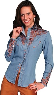 Floral Embroidered Western Shirt 