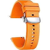 [BINLUN] 時計バンド シリコンラバー腕時計ベルト 18mm 19mm 20mm 21mm 22mm 24mm スマートウォッチベルト クイックリリース 交換用 スポーツ用 防水 男女通用 調整工具付き 8色