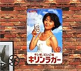 【昭和レトロ百貨店】中山美穂 アサヒビール ベニヤ 看板 ポスター レトロ 昭和 昭和 レトロ 店舗看板 壁の装飾 店舗 車庫 02
