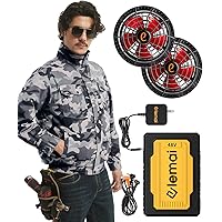 Amazon.co.jp: [elemai] NEWモデル ファン付き作業服 遮熱-15