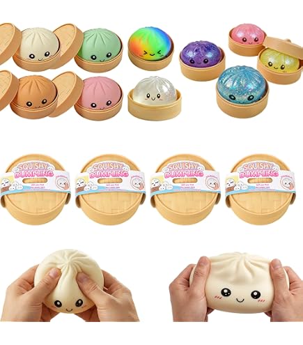 Amazon | もちもち中華まんミニスクイーズ アソート12個販売(色指定