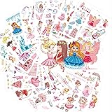 18枚 タトゥーシール キラキラ バレエ姫と蝶 子供と小さな女の子用、ANIUVOT かわいい ボディーシール 誕生日パーティー用品 褒美シール 防水 长持 コスプレ小物