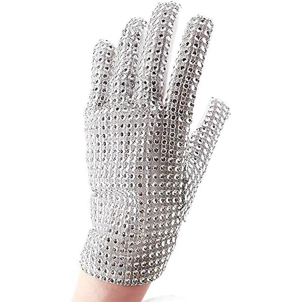 Amazon.co.jp: Skeleteen MJ スパンコールグローブ - ホワイト 右利き