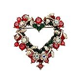 【ノーブランド品】レディース　クリスマス　結婚式用　ハート形　コサージュ　ピンブローチ