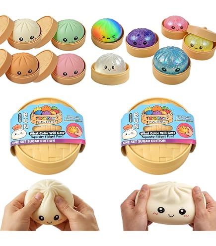 Amazon | aninako スクイーズ 肉まん ラメ入り 蒸し器付き 速反発