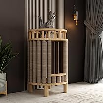 Amazon | 木製の猫の巣 据え置き 安定性 省スペース 猫 中型猫