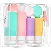 16 Pack Travel Bottles Set for Toiletries, Morfone TSA Approved Travel Containers Leak Proof Silicone Squeezable Travel Acces