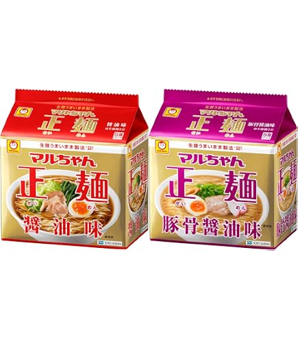 Amazon.co.jp: マルちゃん 正麺 豚骨醤油味 5食パック : 食品・飲料・お酒