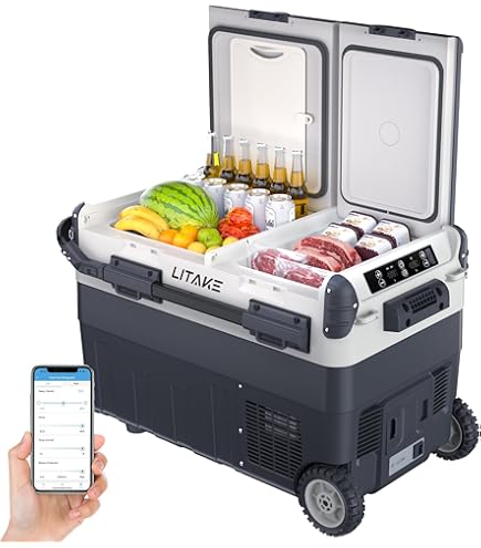 「SUNPIE」車載冷蔵庫 30L 2室独立 Amazon.co.jp: 「SUNPIE」車載冷蔵庫 30L 2室独立温度制御