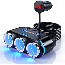 Amazon | シガーソケット 3連 【2025第3代目 智能チャージ スチール