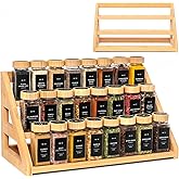 MNADSFKJ Bamboo Tiered Spice Rack, for Countertop Spice Organizer for Pantry Spice Shelf Organizer Kitchen Spices Rack