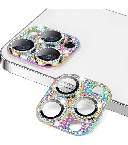 LNtech 2-in-1 Bling Kameraschutz – Kristall Objektivabdeckung + Displayschutz Für IPhone 16/16 Plus (Silber)
