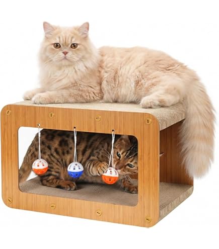 Amazon | Avont 猫用 爪磨き 爪とぎ おもちゃ ベッド 木製 ストレス