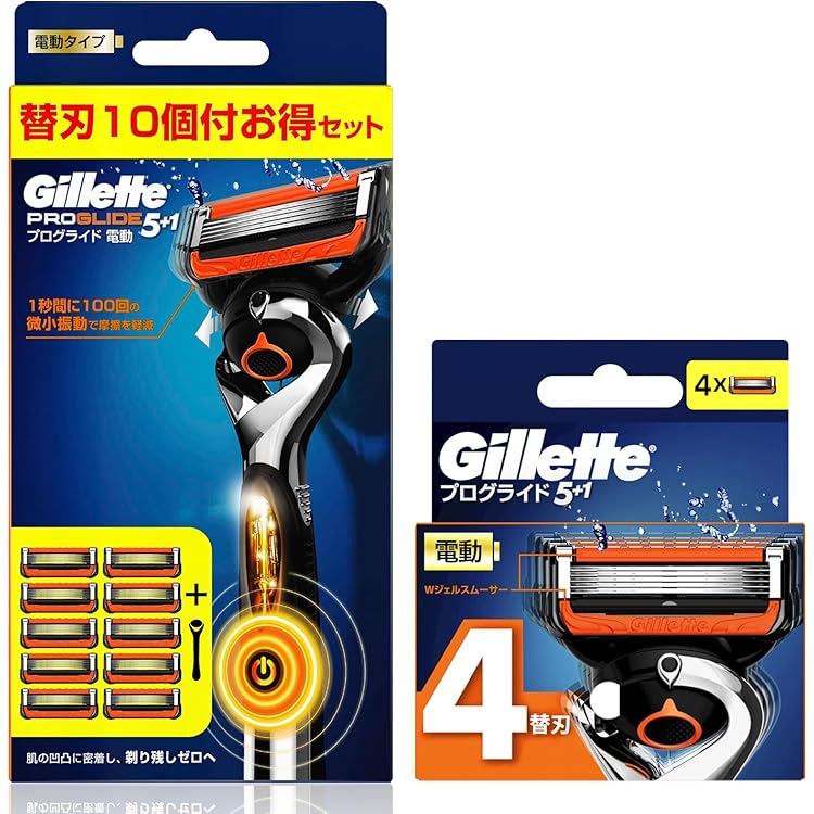 ジレットプログライド電動タイプ カミソリ本体 1コ替刃 6コ付×８ AYK_55 Amazon.co.jp: Gillette ジレット プログライド 電動タイプ