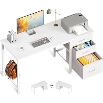 Amazon | AODK デスク 机 pcデスク 引き出し3杯付き 幅120cm