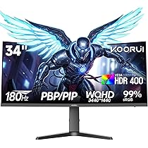 Amazon.co.jp: KOORUI 34インチ ゲーミングモニター 曲面ウルトラ