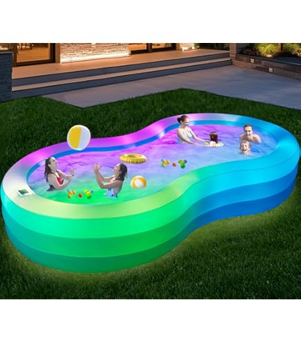 With Seats YUEWO Nflatable Swmmng Pool Wth Canopy Outdoor Above