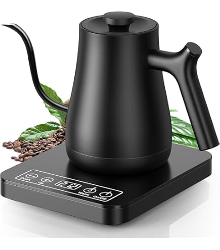 Kocokara 電気ケトル ドリップケトル 0.8L 1200W 沸騰ボタン 急速沸騰  