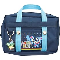 イラスト付きポーチ 中型 ポーチ ｜ KANKAN チーター キツネザル フラット 刺繍ポーチ S