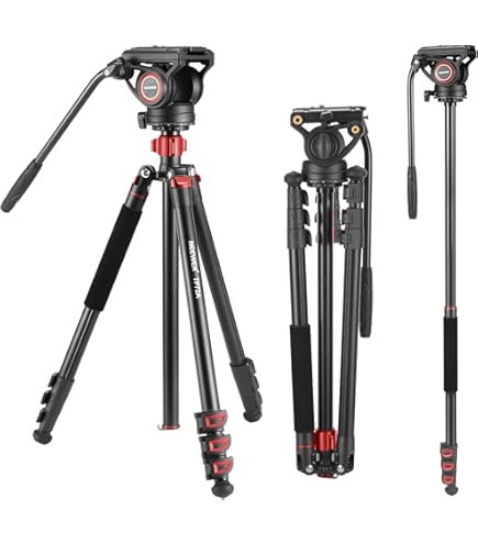 Amazon | Fotopro X-Airfly ビデオ 64.5 インチ軽量トラベルカメラ三脚