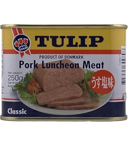 Amazon.co.jp: Tulip Pork Luncheon Meat 340g 24 Cans + Uchinaa Mun