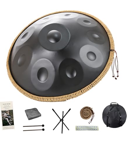 Amazon | MASH handpan D マイナー ハンドパン 9音 シルバー色 D Minor