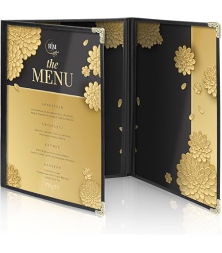 Goodsmart Restaurant Menu Covers - 25 Pack Black 8.5" X 11", 3 - View #7