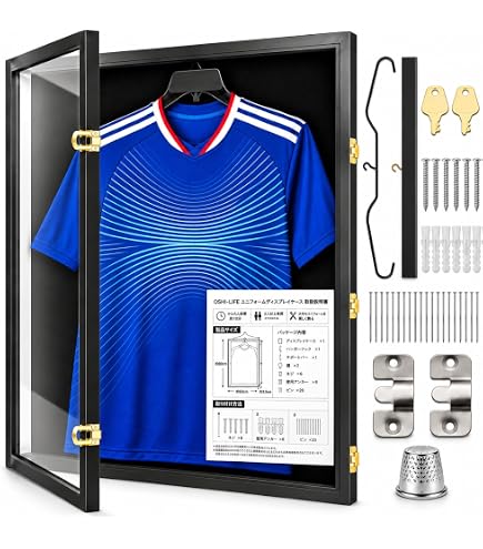 Amazon.co.jp: ユニフォーム額縁 60×80cm 鍵付き UVカット アクリル 前 Amazon.co.jp: ユニフォーム額縁 60×80cm 鍵付き UVカット アクリル 前