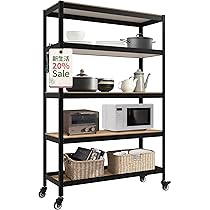 Amazon｜HOMEDANT House 組立簡単 ラミネート スチールラック キッチン