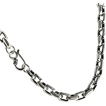 ヴィンテージ シルバー 太 チェーン ネックレス ショート 44cm 8mm シルバー925 ボールチェーンネックレス 太め 太幅 8mm ボール