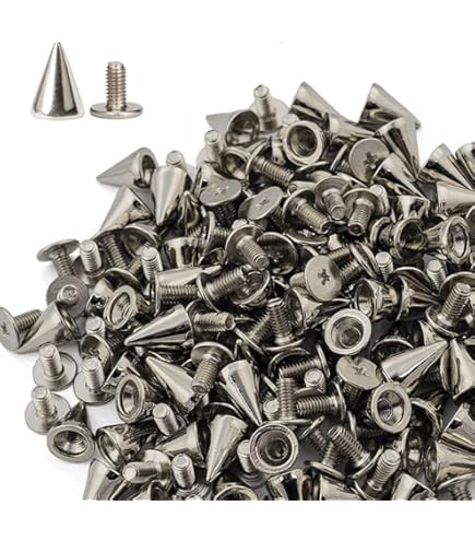 Amazon | プリン型スタッズ 鋲 8mm シルバー 100個 パンクロック