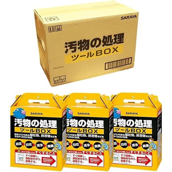 Amazon | サラヤ 汚物の処理 ツールBOX 1セット 65131 | サラヤ