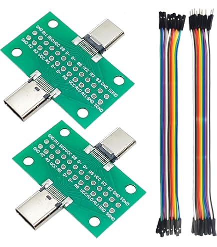 USBタイプBメスコネクタ DIPアダプタ ブレークアウトモジュール 10個