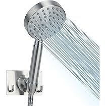 シャワーヘッド シルバー 金属製 シャワーヘッド+ホースセット(メタル調シルバーホース(樹脂製