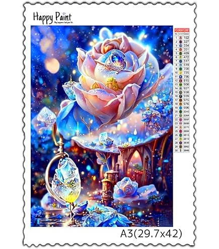 Amazon | 【オーロラビーズ入り】Happy Paint ダイヤモンドアート A3