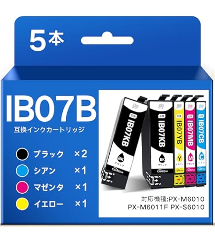 Amazon.co.jp: エプソン用 IB07 IB07CL4B 互換 インクカートリッジ