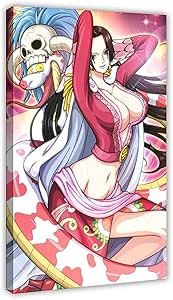 Amazon Co Jp Ltchワンピース日本のアニメの壁紙ボアハンコックキャラクターhdポスター壁画キャンバスポスター壁アートの装飾リビングルームの寝室の装飾フレームの印刷額縁 24 36インチ 60 90cm ホーム キッチン