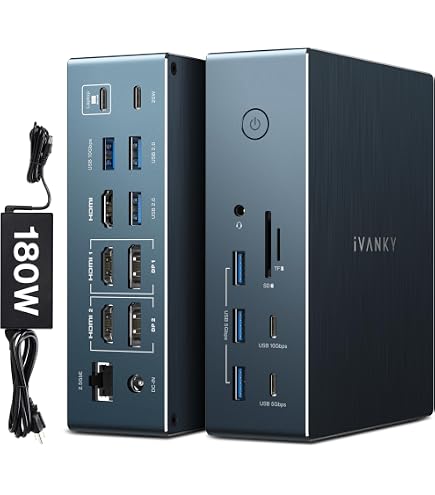 iVANKY 23-in-1 FusionDock Max 2 for 120Gbps Thunderbolt 5, Mac