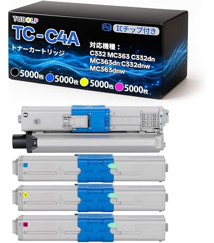 Amazon.co.jp: OKI 純正 TC-C4A1 トナーカートリッジ 4色セット