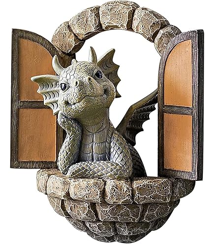 Amazon.co.jp: ガーデニング 置物 彫刻 ドラゴン アンティーク 雑貨