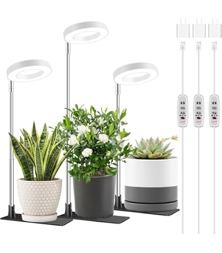 Amazon.co.jp: 屋内植物用LEDグローライト2個パック、スマートフル